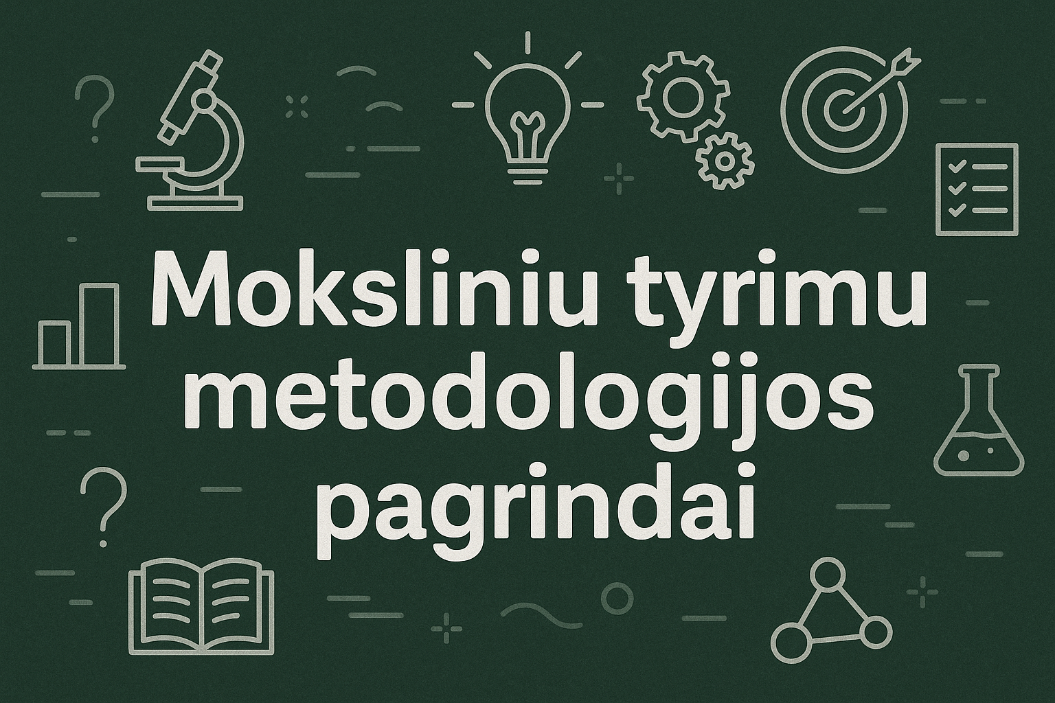 Course Image Mokslinių tyrimų metodologijos pagrindai